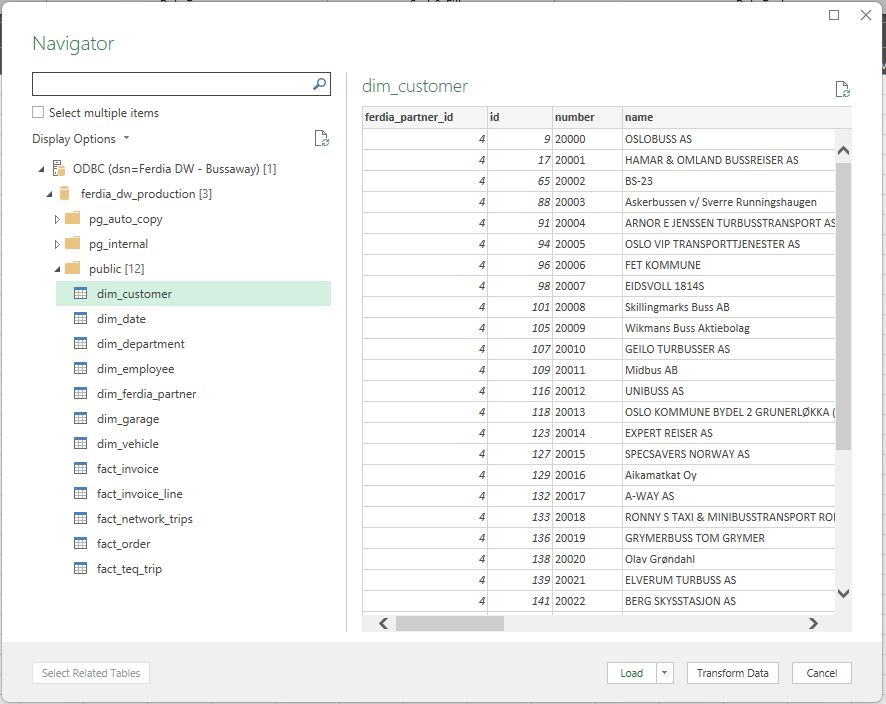 Excel: Connection dialog with Server and Database fields
